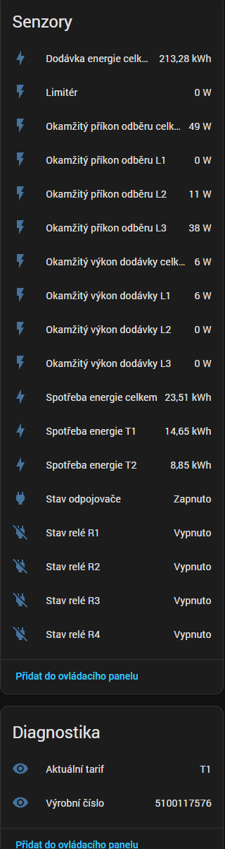 Home Assistant – funkční entity